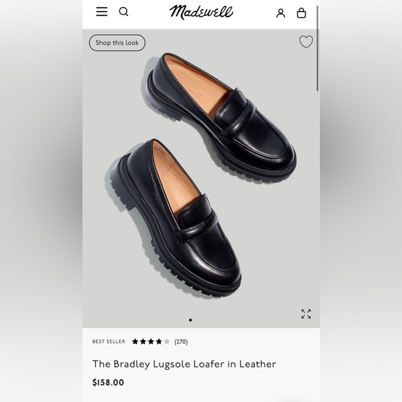 Madewell Black Leather Loafers - Picture 8 of 8